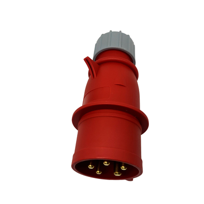 লাল কানেক্টর সহ LLANO জলরোধী 380V-415V CEE চার্জিং প্লাগ 5 পিন 7KW