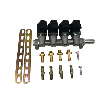LN-LIG1 2 Ohm / 3 Ohm অনুক্রমিক ইনজেকশন সিস্টেমের জন্য 4 সিলিন্ডার কালো ইনজেক্টর রেল