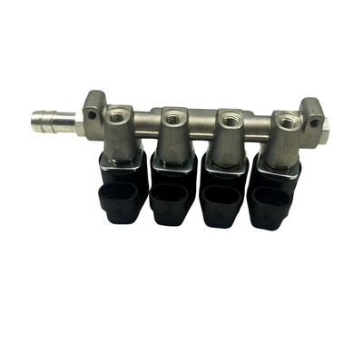LN-LIG1 2 Ohm / 3 Ohm অনুক্রমিক ইনজেকশন সিস্টেমের জন্য 4 সিলিন্ডার কালো ইনজেক্টর রেল