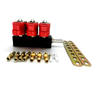 LN-VTK03 3 Cyl LPG CNG গ্যাস ফুয়েল ইনজেক্টর রেল সংকুচিত প্রাকৃতিক গ্যাস ইনজেক্টর